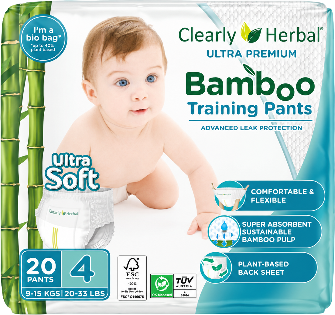 Clearly Herbal Bamboo Training Pants Size 4, 20 pants
