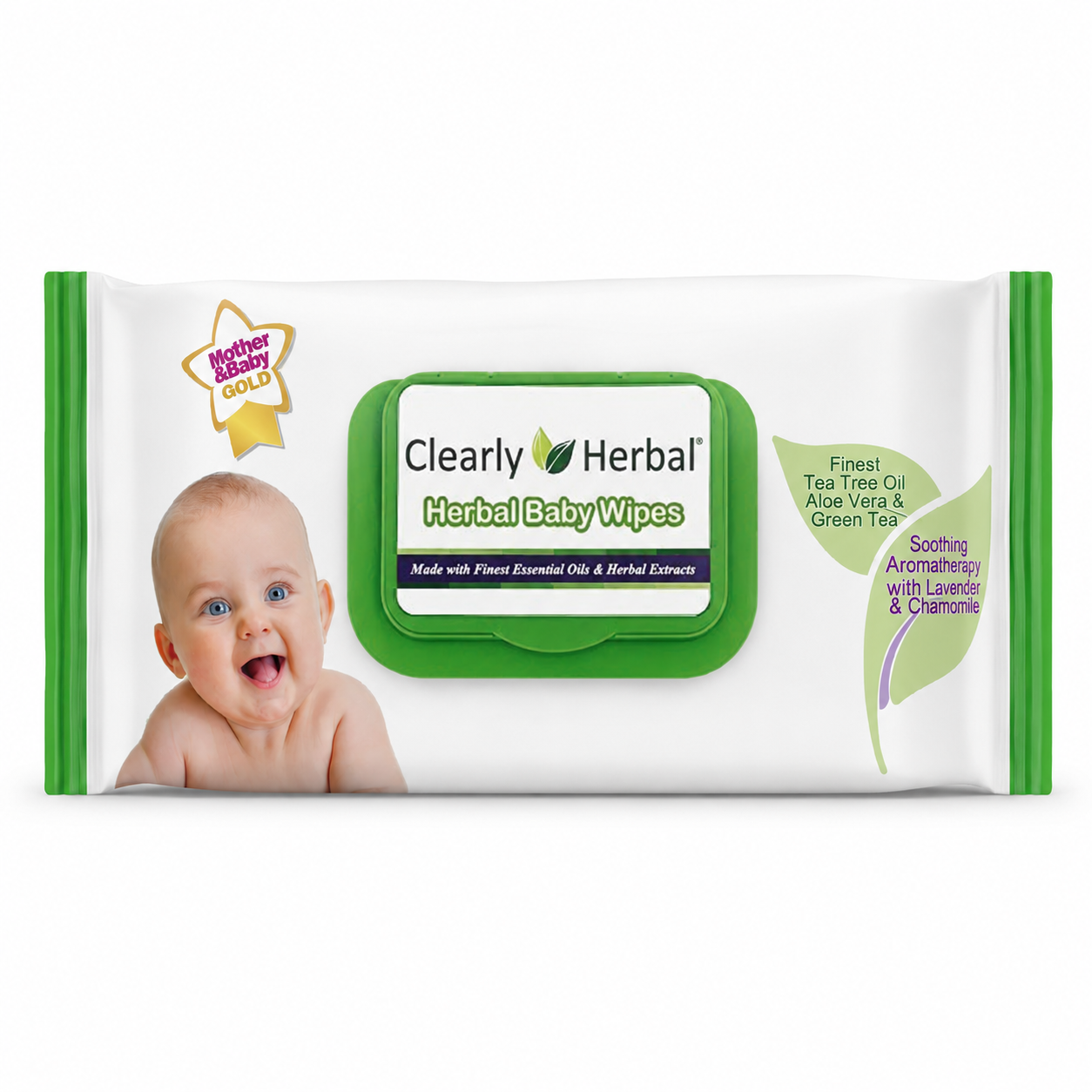 Clearly Herbal Herbal Baby Wipes pack